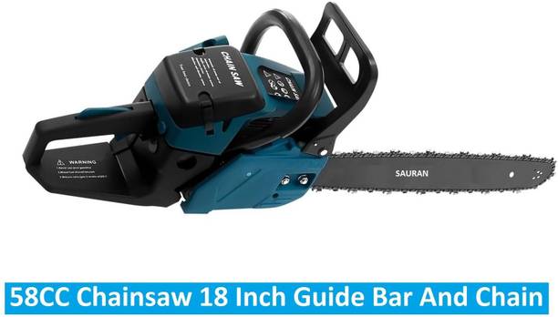 Sauran 18 inch Guide Bar and Chain Wood Cutter Chainsaw (CNS82)_1 with 16" Cutting Bar for Home & Professional Use Fuel Chainsaw