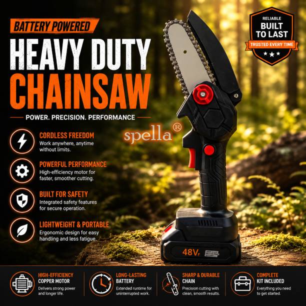 Spella 6 Inch Battery Powered Mini Electric Cordless Chainsaw