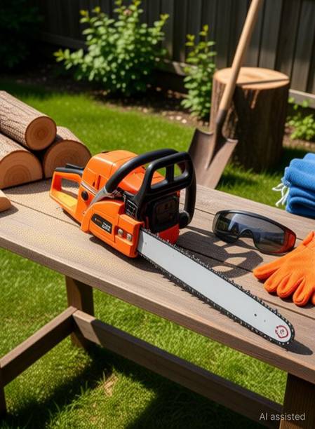 TRESCHIK Chainsaw Woodcutter 22inch 58cc Fuel Without Battery Fuel Chainsaw