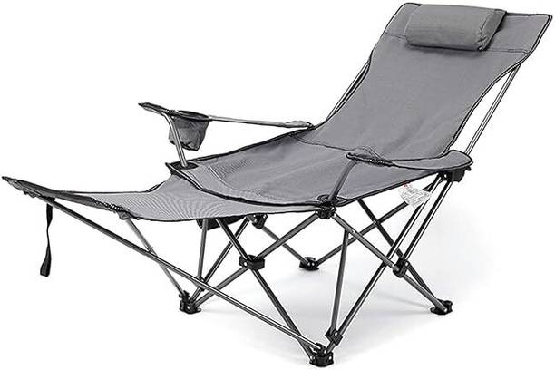 KT Mart Portable Folding Chair for Travelling,Camping Balcony Lightweight Metal Outdoor Chair