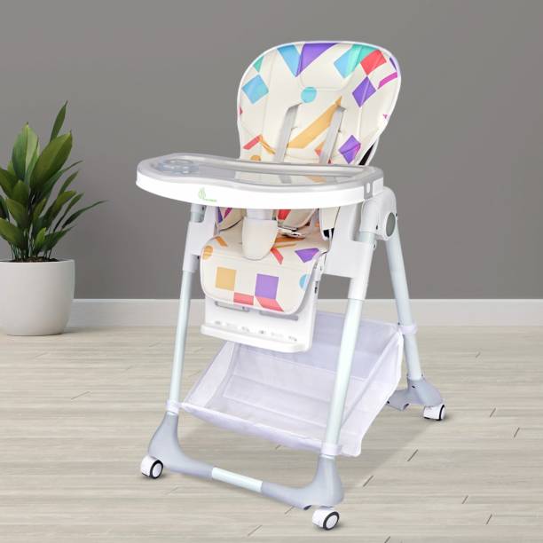 R for Rabbit Marshmallow High Chair for Baby, Multiple Recline Position High Chair - White