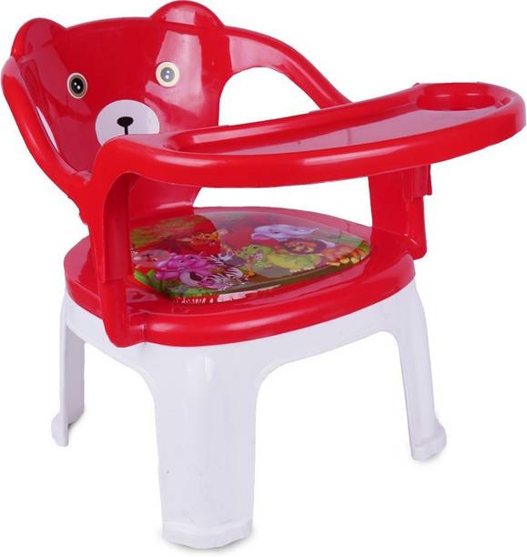 asian Feeding Chair for Kids with Dining Tray – Red | Baby Booster Seat with Cute Bear