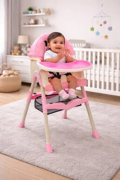 CARTZ BABY HIGH CHAIR 2 in 1 Size Detachable High Chair With Net Bucket & Food Tray