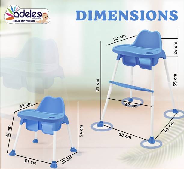 ODELEE Baby 3 IN 1 High Chair W/Feeding Tray For Babies Food Bouncer