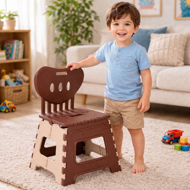 A to Z Hub Folding Plastic Chair with Backrest for Kids & Adults | Portable,