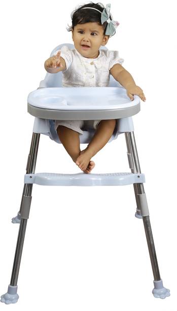 Esquire Spotty Baby Dining Chair with Footrest, L Blue-Grey Combo