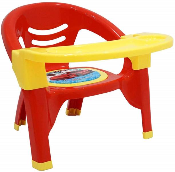 Zerya Small Baby Chair with Front Food and Safety Tray,Soft Cushion With Baby Whistle Plastic Chair