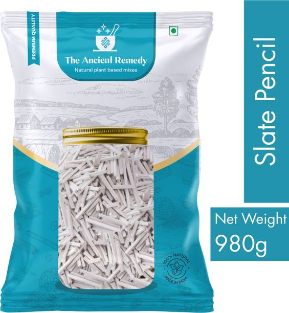 THE ANCIENT REMEDY Slate Pencils | Natural White Stone Writing Chalk, Dust-Free & Non-Toxic, Ideal for Kids, School, Art & Craft, Durable & Easy to Use (980 g) slate pencil