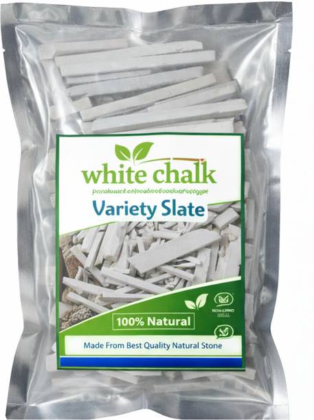 CHALKK White Slate Pencil 450g Slate Pencils for Eating Crunchy Natural Slate Chalk Slate Chalk Edible Chalk for Eating White Slate Pencil
