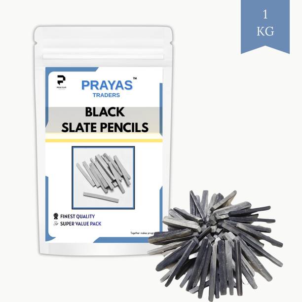 Prayas Premium Black Slate Pencils (1KG) Slate pencil solid chalk