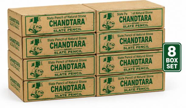SLATE PENCIL CHANDTARA PACK OF 8 CRUNCHY 1KG SMAILL 8 BOX ALL TYPE OF SPORTS STICKS