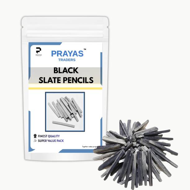 Prayas Premium Black Slate Pencils (500g) Slate pencil solid chalk