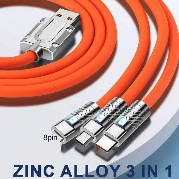 BUFONA 120W Charger Cord with USB Type-C & USB Port for All Phones Multi Fast Cable Charging Pad