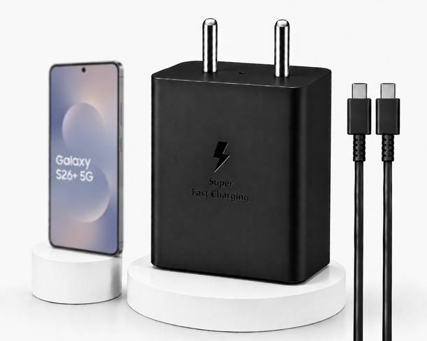 Zybux 45W Original Type-C Superfast Samsung Galaxy S26 5G Charging Adapter Cable Charging Pad