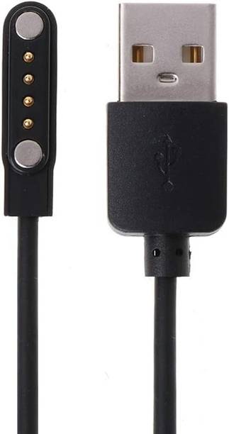 NIJ Magnetic Charging Cable 1 m Magnetic Charging Cable 1 m Charger Cable for Fire Boltt Talk/Talk Pro/Thunder/360 Pro/Visionary/Invincible/Invincible Plus/Diamond/Infinity/Infinity Luxe/Eclipse/Quantum/Rock/Emperor/Wonder smartwatches