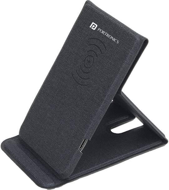 Portronics Freedom Fold 15W Foldable Magsafe Wireless Charger with Premium PU Leather Charging Pad