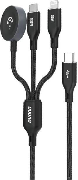 DUDAO A12MAX+ Super Fast 100W Multi-Charging Cable Lightning, Type-C & Wireless iWatch Charging Pad
