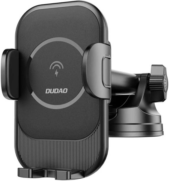 DUDAO 15W Wireless QC 3.0 Car Mobile Holder Charger with Type-C Data Cable Charging Pad
