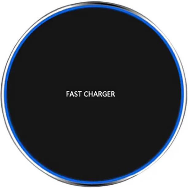 INNOVIX Fast and Reliable Round Black Wireless Charger for All Devices Charging Pad