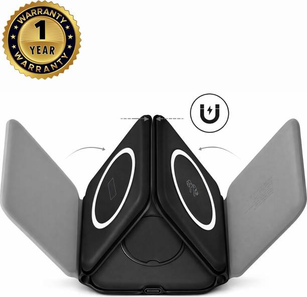 Oboe 3 in 1 Magnetic Foldable Compatible Wireless Charger for iPhone, iWatch, Airdops Charging Pad