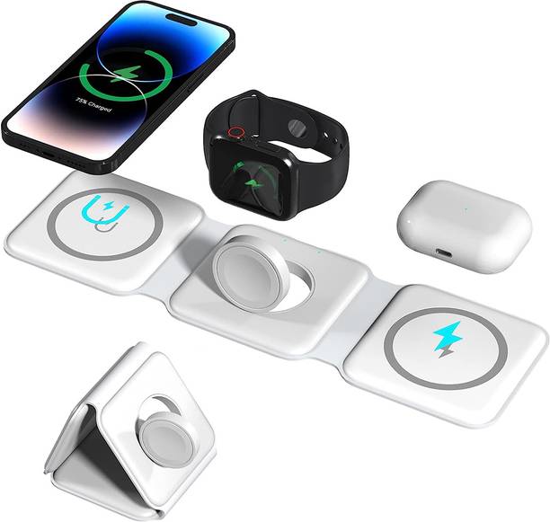 X88 Pro 3-in-1 Wireless Charger 15W Foldable Charging Station for iPhone, Airpods,IWatch Charging Pad