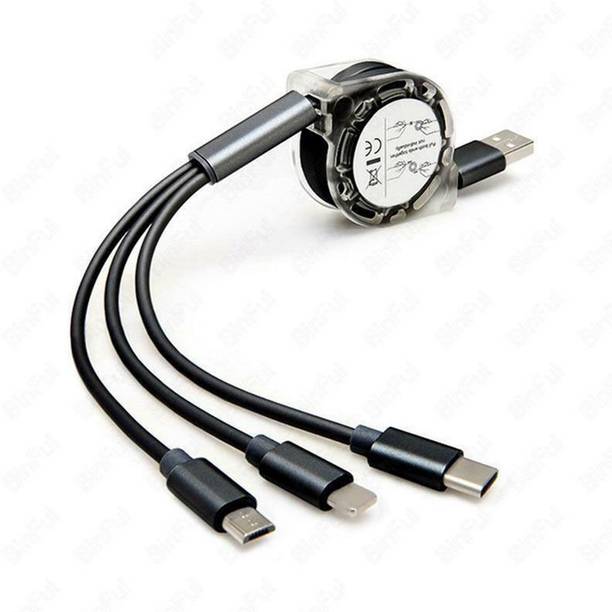 G2L BEST PRICE 3 in1 fast Charging Type-C Micro Phone Smart Charge 3 Port Data Cable Charging Pad