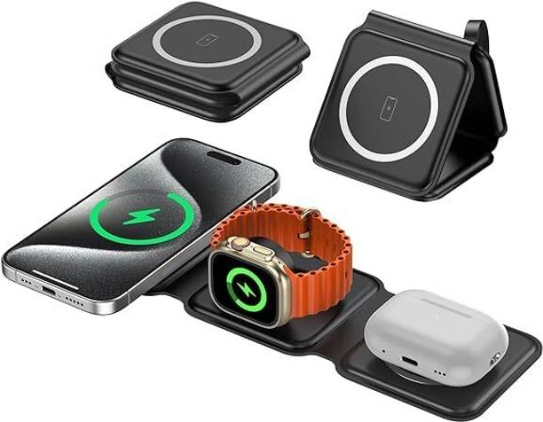 Viraan Magnetic Wireless Charging Pad 3 in 1 Compact Style Charging Pad