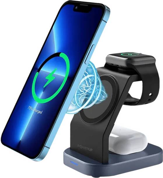Viraan 3 in 1 Magnetic Wireless Charger 15W Standing Design Charging Pad