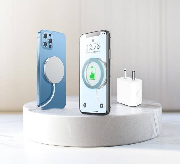 Muvit Mag-Safe Wireless Charger with USB 20W Power Adapter, For iPhone 13/12. Charging Pad