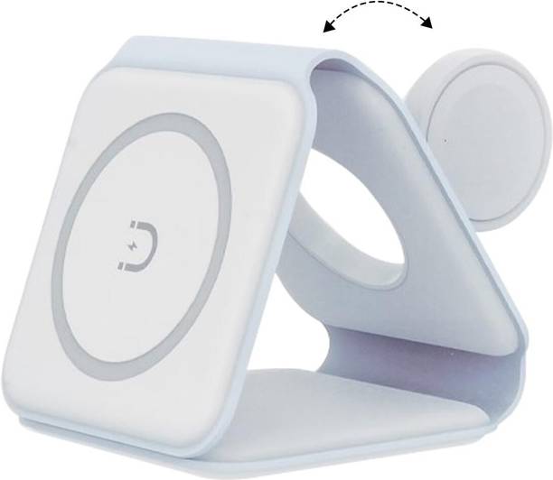 JTP 3 in 1 Folding Magnetic Wireless Charger 15W - Built-in Powerful Magnet Charging Pad