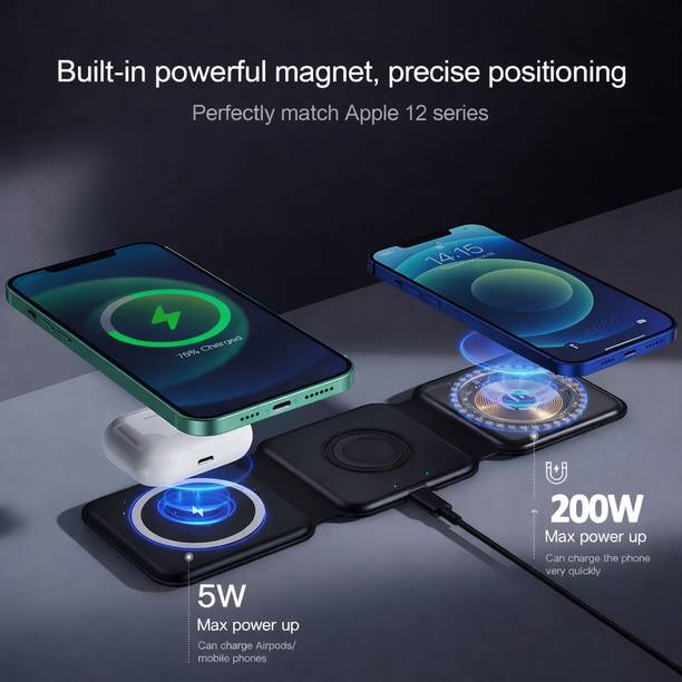NOX SR Multi-Device 3-in-1 Charger for Apple Watch, AirPods, iPhone Charging Pad