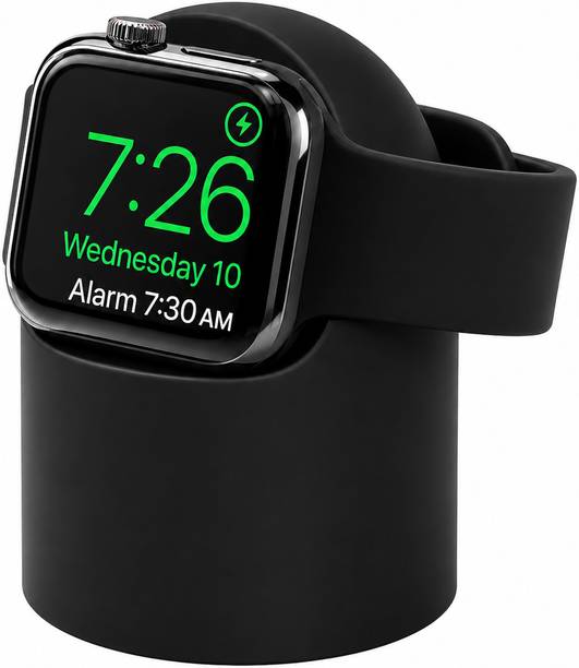 mizi Apple Watch Magnetic Charging Stand Silicone Ultra & Series 1–11 Desk Dock Black Charging Pad