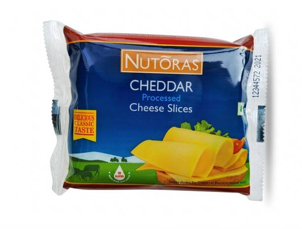 Nutoras Processed Cheddar Cheese Slices