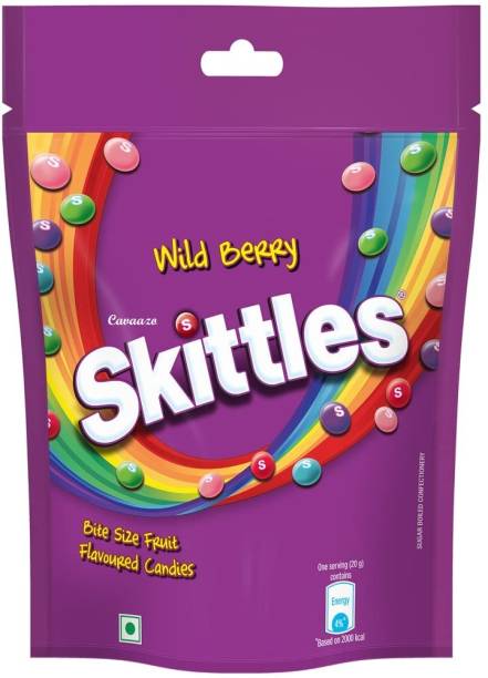 cavaazo Skittles Wildberry Pouch Strawberry, Mix Fruit Chewing Gum