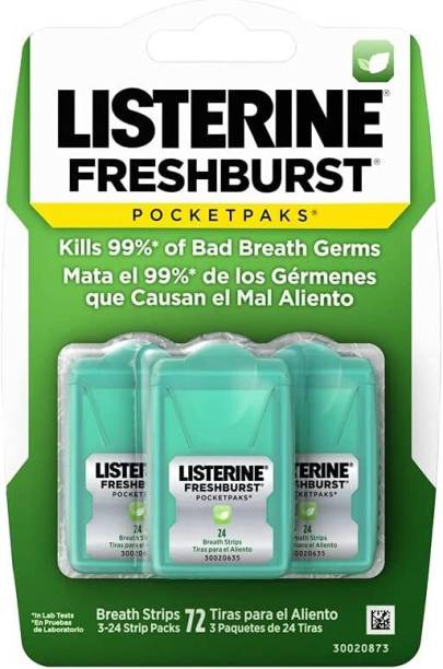 Listerine Freshburst Pocketpaks Breath Strips - 72 Strips Freshburst Chewing Gum