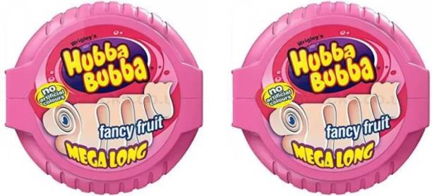 Wrigleys Hubba Bubba Fancy Fruit Pack Of 2 (56g) Fancy Fruit Chewing Gum
