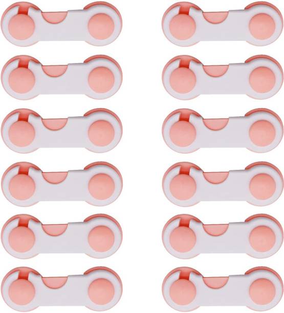 SYGA Baby Safety Cabinet Locks Pink_12 Pcs Child Safety Latch Lock