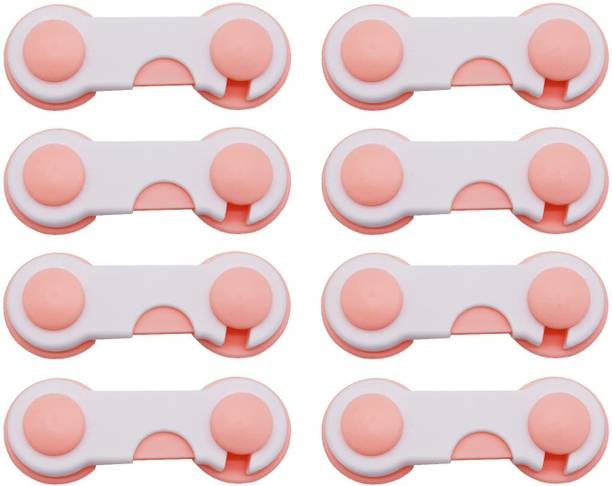 SYGA Baby Safety Cabinet Locks Pink_8 Pcs Child Safety Latch Lock