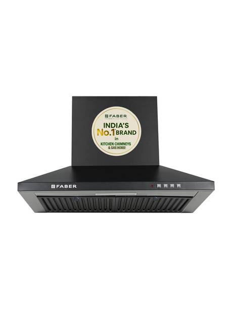 FABER HOOD PLUTO PB BF BK 1000 CMH 60 cm Pyramid Shape 60cm|3 Layer Baffle filter|Powerful suction |Low Noise Chimney
