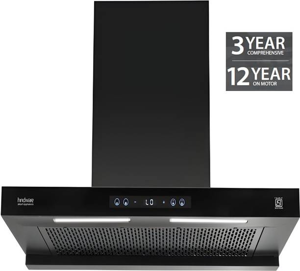 Hindware DARCIA BLDC 90CM 1500CMH; ENERGY EFFICENT MOTOR WITH MOTION SENSOR (YEAR 2025) 1500 CMH 90 cm Auto Clean Chimney
