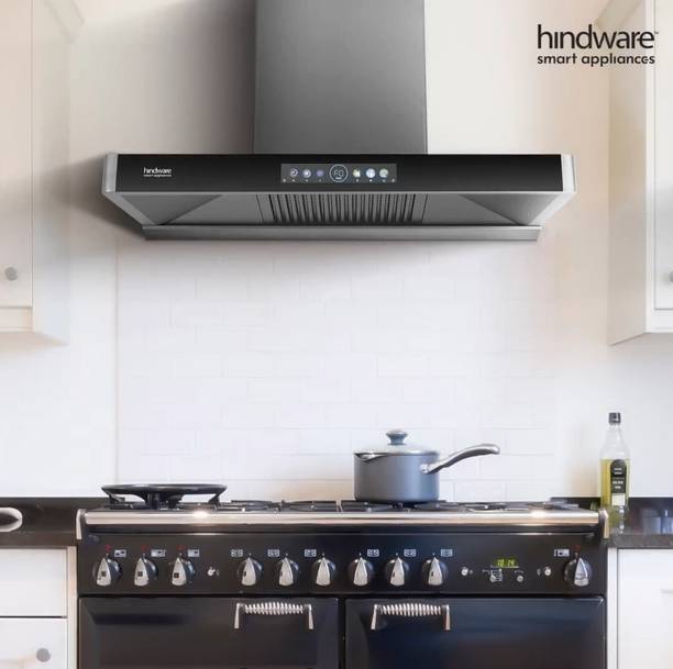 Hindware MARCELLA 75 | Filterless Technology | MaxX Suction 1700 m³/hr* | BLDC Motor | Auto Clean Wall Mounted GREY 1700 CMH Chimney