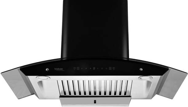 Hindware Nevio Plus 90CM Auto Clean Wall Mounted Black 1400 CMH Chimney