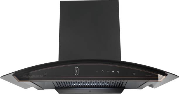 Kutchina Virgose DLX 90 Auto Clean Wall Mounted Black 1400 CMH Chimney