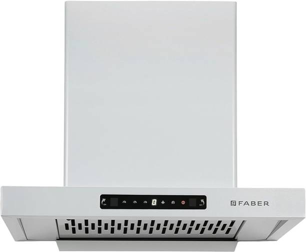 FABER HOOD GRACY IN HC SC FL LG 60 Auto Clean T-Shape | Touch & Gesture Control | Autoclean| Powerful Suction |Filterless Technology| Low Noise Wall Mounted Light Grey 1150 CMH Chimney