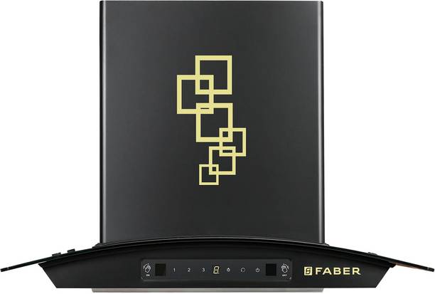 FABER HOOD ZEST DLX IN HC SC FL BK 60 Auto Clean Wall Mounted Black 1100 CMH Chimney