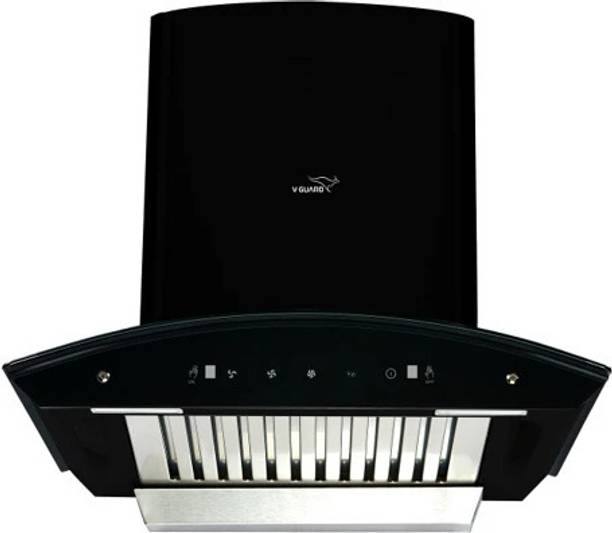 V-Guard A10 BL140 Auto Clean 60cm |Push Button Control Wall Mounted Black 1200 CMH Chimney