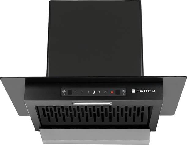 FABER HOOD MERCURY PRO IN HC SC BK FL 60 Auto Clean Straight Glass | Touch & Gesture Control | Autoclean| Powerful Suction |Filterless Technology| Low Noise Wall Mounted Black 1200 CMH Chimney