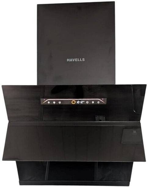 HAVELLS Triton Pro Slant BLDC 60cm Glass Kitchen Chimney Auto Clean Wall Mounted Black 1550 CMH Chimney