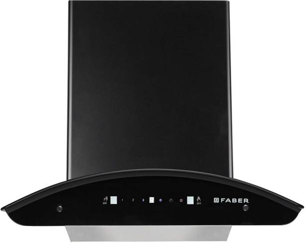 FABER HOOD MAGNUS IN HC SC FL EBK 60 Auto Clean Wall Mounted Black 1500 CMH Chimney