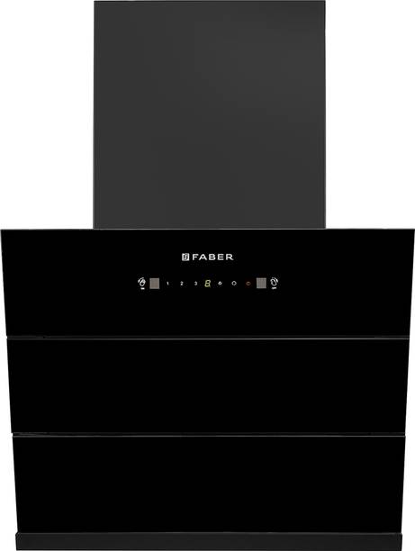 FABER Hood Bliss FL SC HC BK IN 60 Auto Clean Wall Mounted Black 1350 CMH Chimney